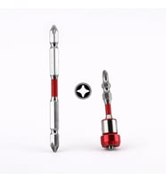 Mıknatıslı Çift Taraflı Yıldız Bits Uç Manyetik Halkalı S2 Çelik PH2 65 mm 100 mm 1/4"