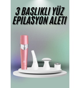 Yüz, Kaş Tüm Vücut Epilasyon Aleti3 Başlıklı Epilatör Tüm Cilt Tiplerine