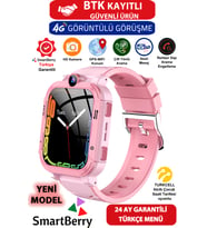 Çocuklar İçin Görüntülü GPS Akıllı Saat, Wi-Fi, SIM Kartlı, Pembe