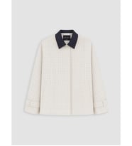 LCW Modest Mavi Gömlek Yaka Ekose Oversize Kadın Ceket