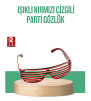 Renkli Işıklı Gözlük Eğlenceli Gece Aksesuarı