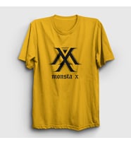Presmono Unisex Sarı Logo V2 K-Pop Monsta X T-Shirt 274780tt (Sarı)