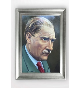 Gümüş Çerçeveli Atatürk Tablo cv1273