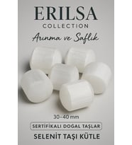 Sertifikalı Tamburlanmış Gerçek Selenit Taşı Kütle Parça (30-35 mm) – Arınma ve Huzur Taşı (Çok Renkli)