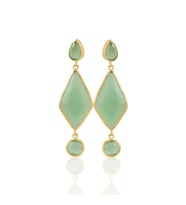 Kadir Jewellery 22 Ayar Altın Kaplama Kadın Sallantılı Küpe -El İşçiliği Ve Hipoalerjenik Küpe