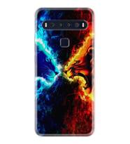 TCL 10L 10 Plus 10SE 20E 20SE 30SE L7 Kılıf Desemli Silikon Red Blue Leon 1714