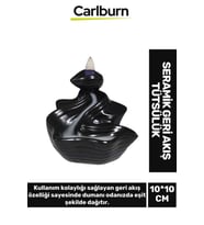 Özel Üretim Dekoratif İthal Parlak Şelale Seramik Geri Akış Tütsülük & Oda Kokusu Biblo 10*10 Cm