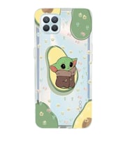 Oppo Reno 4 Lite Uyumlu Baby Yoda Desenli Şeffaf Telefon Kılıfı