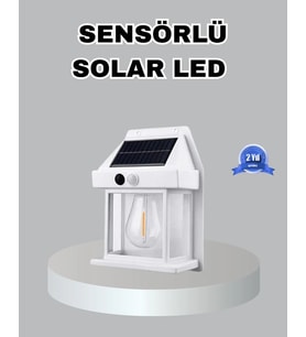 Üç Modlu Güneş Enerjili Duvar Lambası 1800mAh Bataryalı ve Hareket Sensörlü