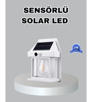 Üç Modlu Güneş Enerjili Duvar Lambası 1800mAh Bataryalı ve Hareket Sensörlü