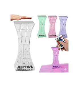 kristal abajür gece lambası dokunmatik type c sarjlı gece lambası (Çok Renkli)