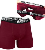 Yohannes Club, Erkek Özel Keseli Pamuklu Boxer, Renk Seçenekli, Tekli paket (Bordo)