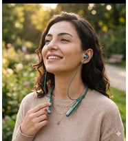 Taç Bluetooth Kulaklık Yüksek Şarj gücü ile 130 Saat Bekleme Süresi 10 Metre Çekiş Menzilli Dışarıdan Gelen Sesleri Filtreleyen Kulak İçi Tasarım aktif ENC görüşme memnuniyet garantili (DERİN YEŞİL)