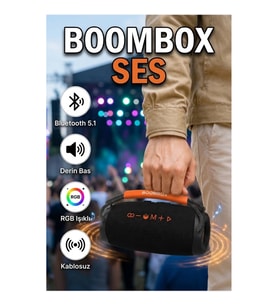 RGB Işıklı Bluetooth 5.1 Kablosuz Hoparlör 20W Derin Bas Destekli