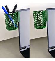 3D Baskı Monitor Kalemlik - Petek Desenli Laptop Kenar Altıgen Kalemlik-Yeşil