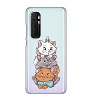 Xiaomi Mi Note 10 LITE Uyumlu Marie Kedi Tasarımlı Şeffaf Telefon Kılıfı