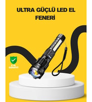 Güçlü Led El Feneri Şarj Edilebilir Çok Modlu