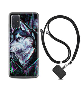 Samsung a71 A72 A73 A7 A9 2018 C7 C9 Kılıf Boyun Askılı Silikon Dog Eyes 1761