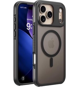 Buff iPhone 17 Pro Kablosuz Şarj Uyumlu Air Bumper Kılıf, Darbe Önleyici, Tam Koruma (Siyah)
