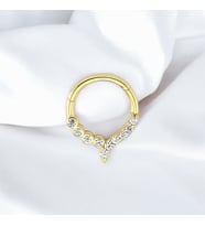 Glorria Altın Taşlı Halka Helix Piercing