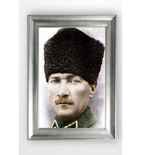 Gümüş Çerçeveli Atatürk Tablo a81