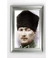 Gümüş Çerçeveli Atatürk Tablo a81