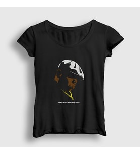 Presmono Kadın Siyah Necklace The Notorious BIG T-Shirt 41114tt