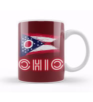 Ohio state flag gift   vintage Retro Rainbow Style Kupa Bardak Porselen