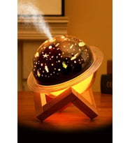 UPEKA Hava Nemlendirici Difüzör Renk Değiştiren Oda Kokusu Humidifier Gece Lambası Uzay Model Satürn