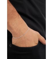 2mm Figaro 925 Ayar Gümüş Erkek Zincir Bileklik Veb-5250