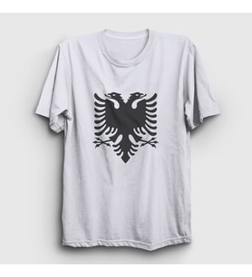 Presmono Unisex Beyaz Albania Arnavutluk Bayrağı T-Shirt 494873tt (Beyaz)