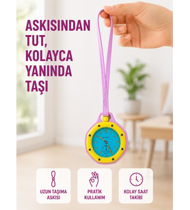 Çanta ve Pantolon İçin Askılı Charm Saat Kemer Aksesuarı Pembe
