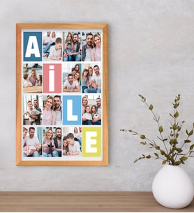 BK Gift Kişiye Özel Aile Temalı Dekoratif Retro Ahşap Çerçeveli Tablo 40x25cm-1