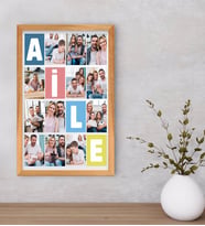 BK Gift Kişiye Özel Aile Temalı Dekoratif Retro Ahşap Çerçeveli Tablo 40x25cm-1