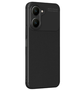 Y18 Kılıf Auto Focus Karbon Kapak - Siyah