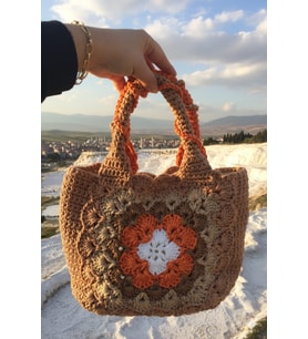 El Yapımı Motifli Model El Çantası