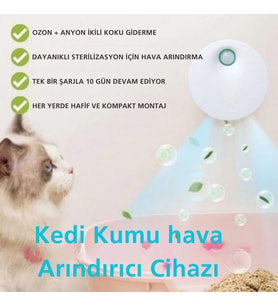 TechTic Kedi Tuvaleti İçin Akıllı Pet Koku Giderici Biyosensörlü Hava Temizleme Sistemi