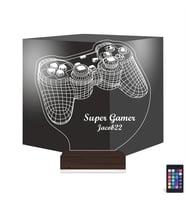 Luvivia Gamer Joystick Oyuncu Konsol Kişiye Özel 3D Lamba - Masa Gece Lambası