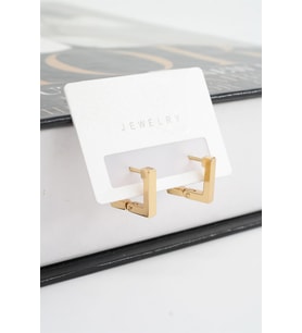 Kadın 316 L Paslanmaz Çelik 1.5 cm Kare Küpe
