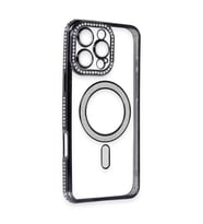 İphone 16 Pro Max Kılıf Joke Simli Magneticsafe Kılıf - Siyah