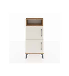 Arges Komodin Tek Raflı 2 Kapaklı 44x30x96 Çam-Aytaşı