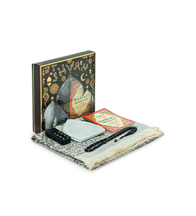 Oğlumun Sesli Namaz Öğretici Seccade Seti Gri(Namaz Kıldıran Seccade)