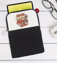 BK Gift Lucky Strike Tasarımlı Taşınabilir Koruyucu Tablet Kılıfı & Organizer Çanta - Siyah-1