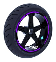 Patlıcan Moru Moto GP Stili Jant Şeridi Sticker Reflektif, Floresan, Özel Renkle