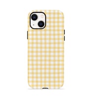 iPhone 15 Plus Vorian Çift Katmanlı Kılıf Butter Gingham