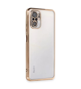 Xiaomi Redmi Note 10 Kılıf Razer Lensli Silikon - Gold