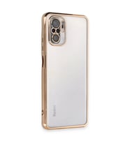 Xiaomi Redmi Note 10 Kılıf Razer Lensli Silikon - Gold