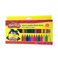 Play-Doh Ekstra Jumbo Mum Boya Kalemi 12 Renk