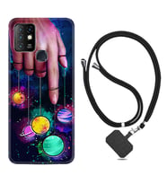 INFINIX Hot 8 9 10 11S Hot 10 Play 10T Kılıf Boyun Askılı Silikon Finger planet 1740