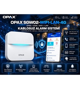 OPAX SGW02-WIFI-LAN-4G GSM GPRS WiFi LAN Kablosuz Alarm Sistemi